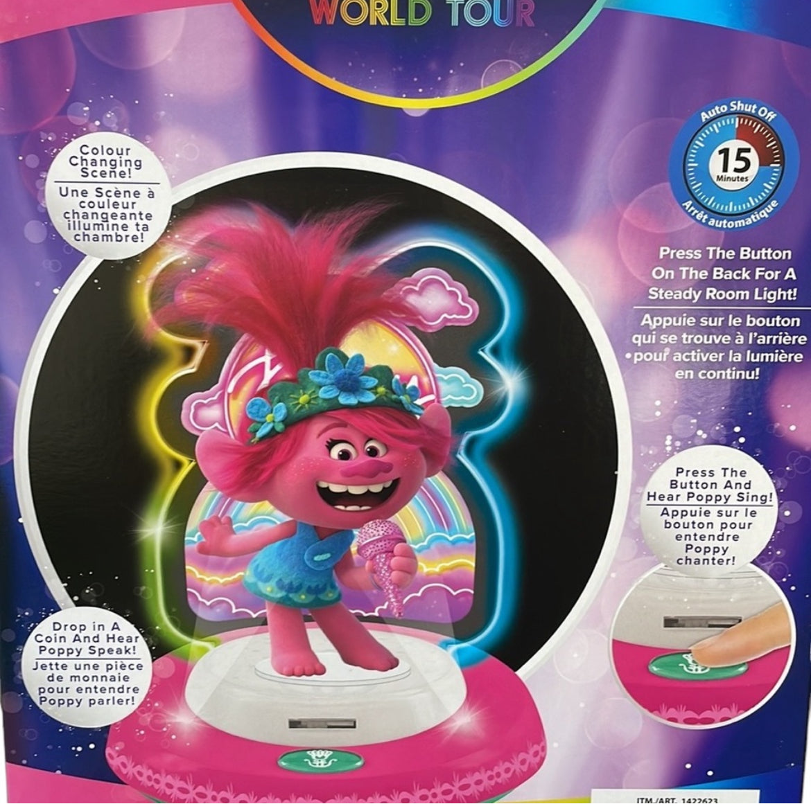 Trolls - WorldTour Trolls Poppy Light and Sound Coin Bank Gift for Girls
