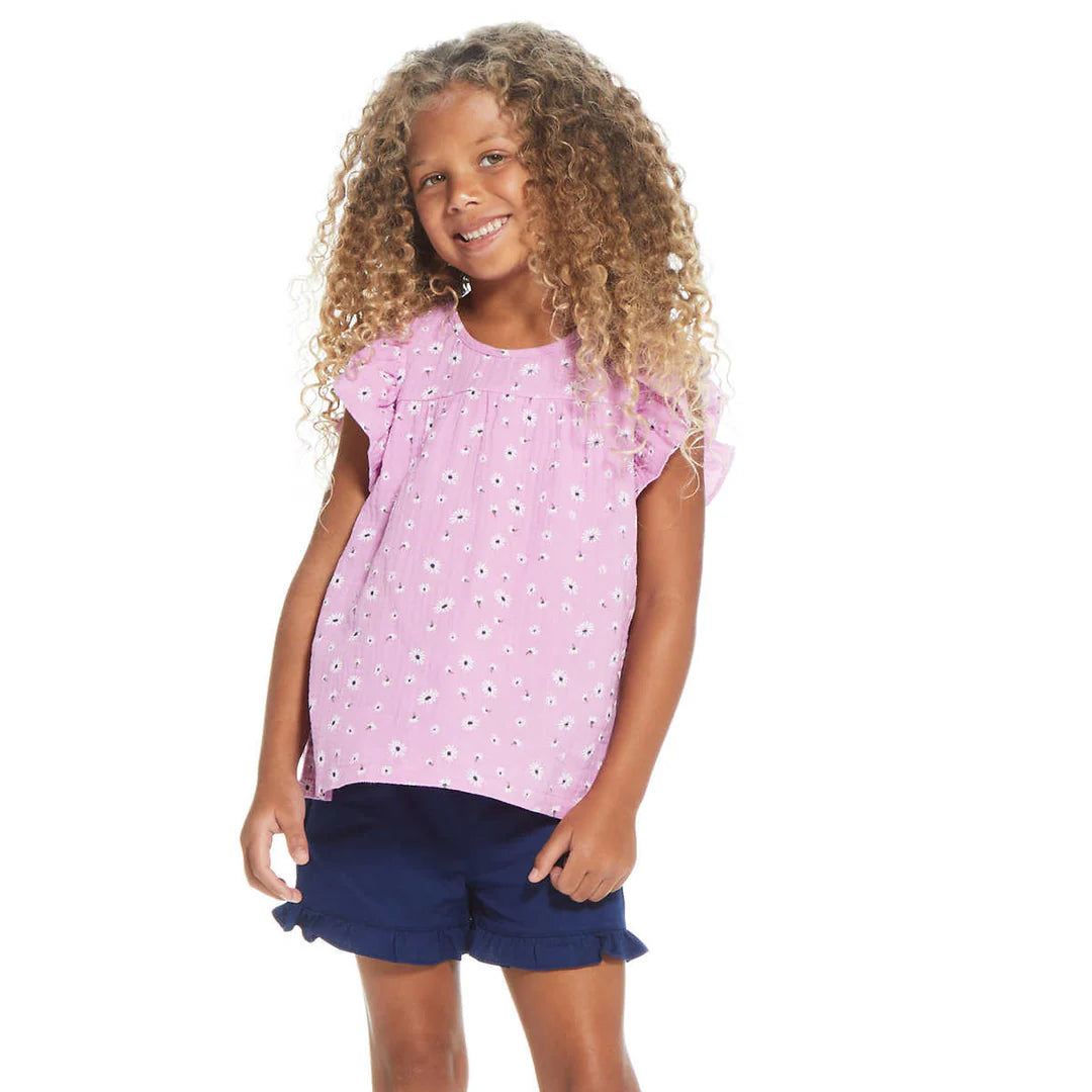 Andy & Evan - Girls’ 3 Pc Short + Tops Set