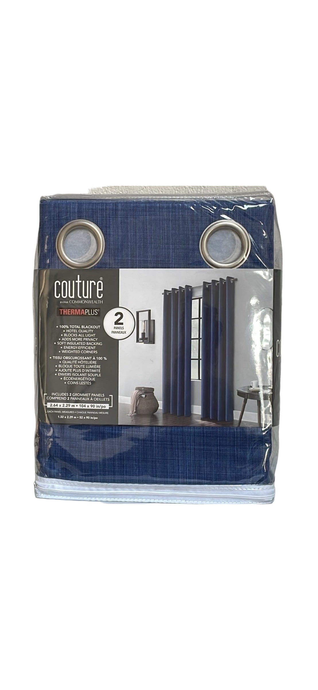 Couture by Commonwealth - 2 panels black-out insulated curtain