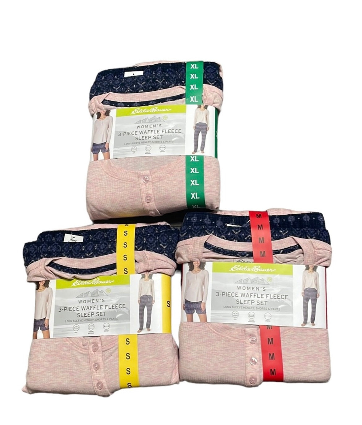 Eddie Bauer 3-Piece Waffle Fleece Pajamas Set