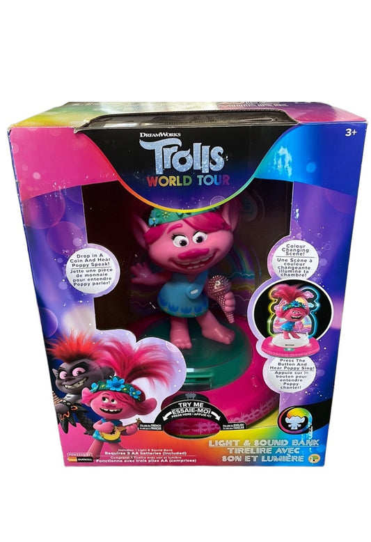 Trolls - WorldTour Trolls Poppy Light and Sound Coin Bank Gift for Girls