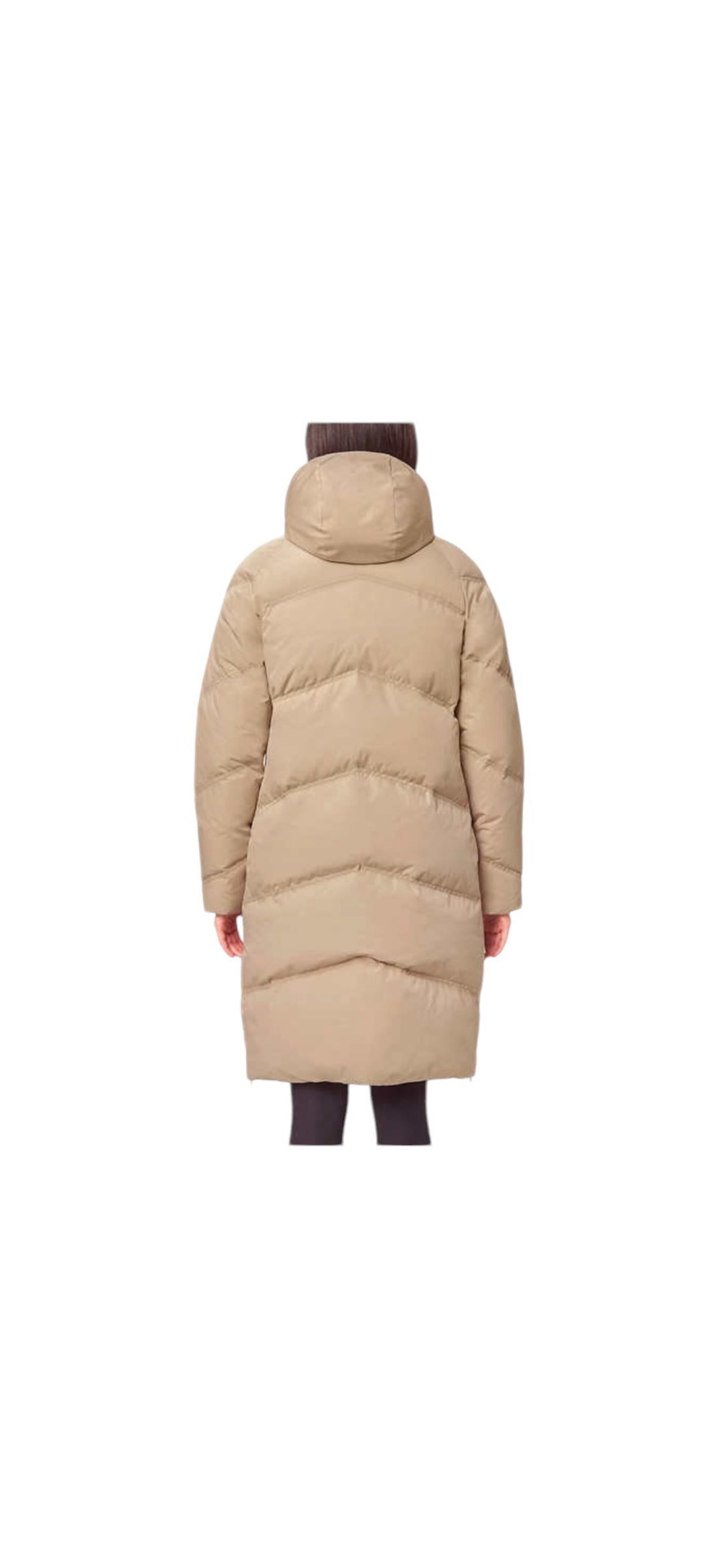 Mondetta - Down Quilted Chevron Maxi Parka Jacket / Winter Coat