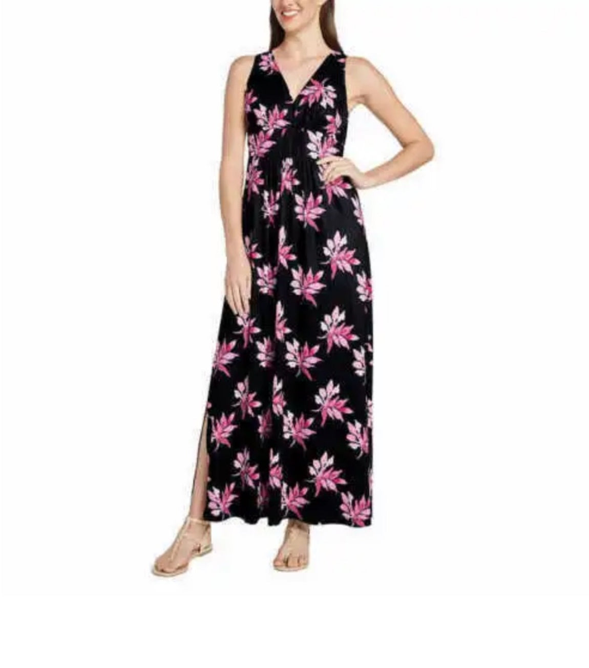 Matty M - Ladies' Sleeveless V-Neck Maxi Dress