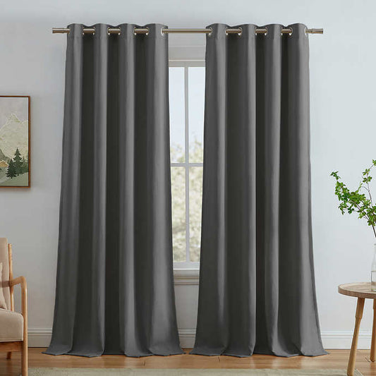 SUN+BLK - Buckingham Collection Blackout Curtain Panel, 2-Panel