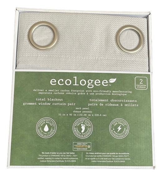 Silk Home Ecologee Total Blackout Curtain Panel, 2-Panel