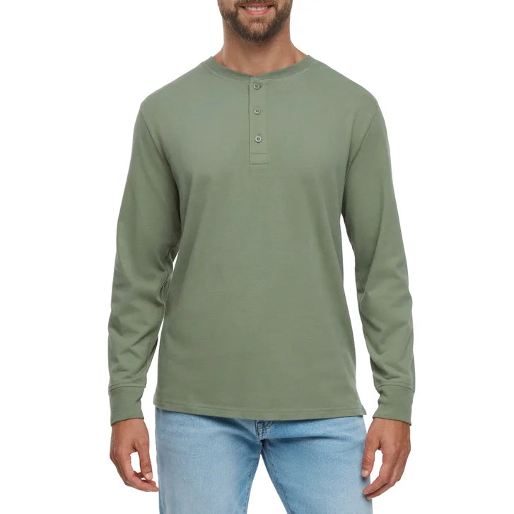 Gap Men's Sueded Long Sleeve Henley
