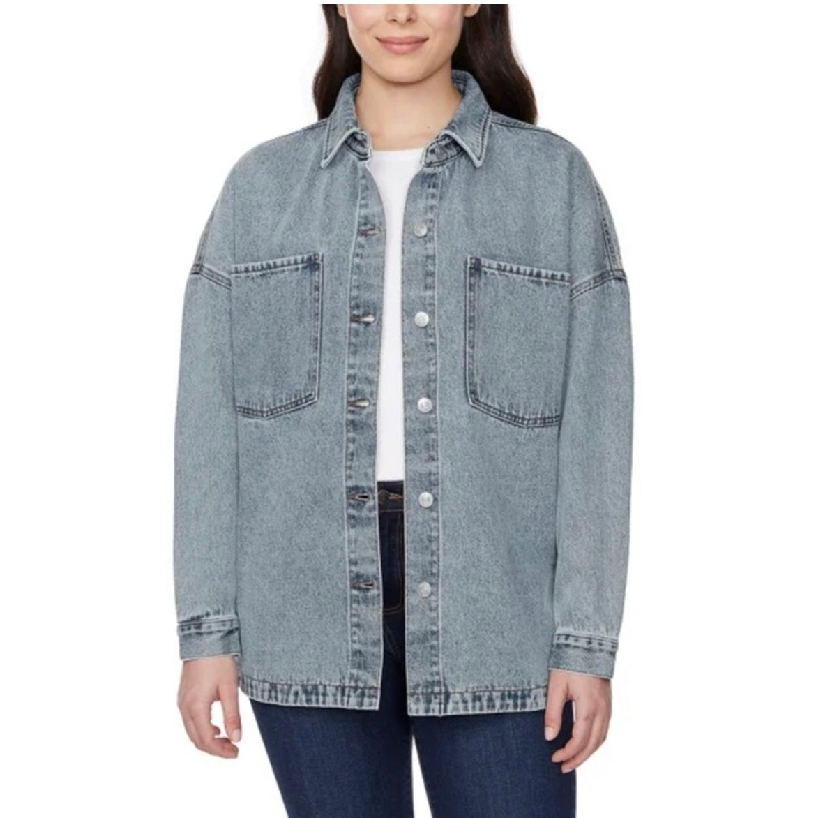 Hudson - Women's  Denim Shacket / Shirt Jacket