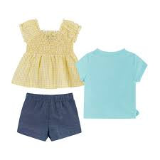 Andy & Evan - Girls’ 3 Pc Short + Tops Set