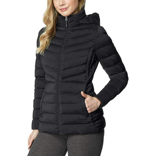 32 Degrees Heat - Women's Hooded 4-Way Stretch  Puffer Jacket