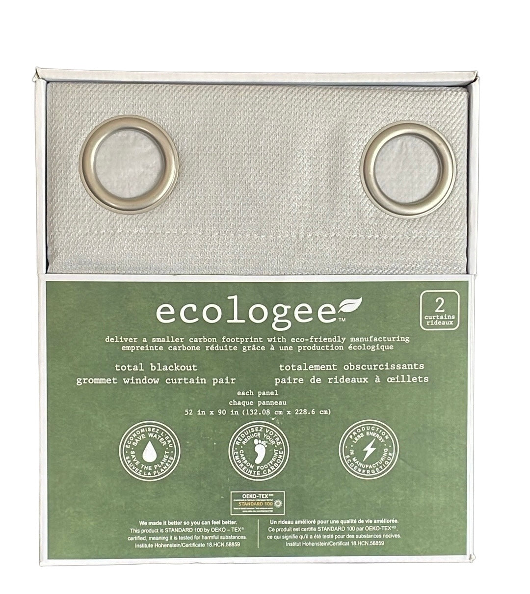 Silk Home Ecologee Total Blackout Curtain Panel, 2-Panel