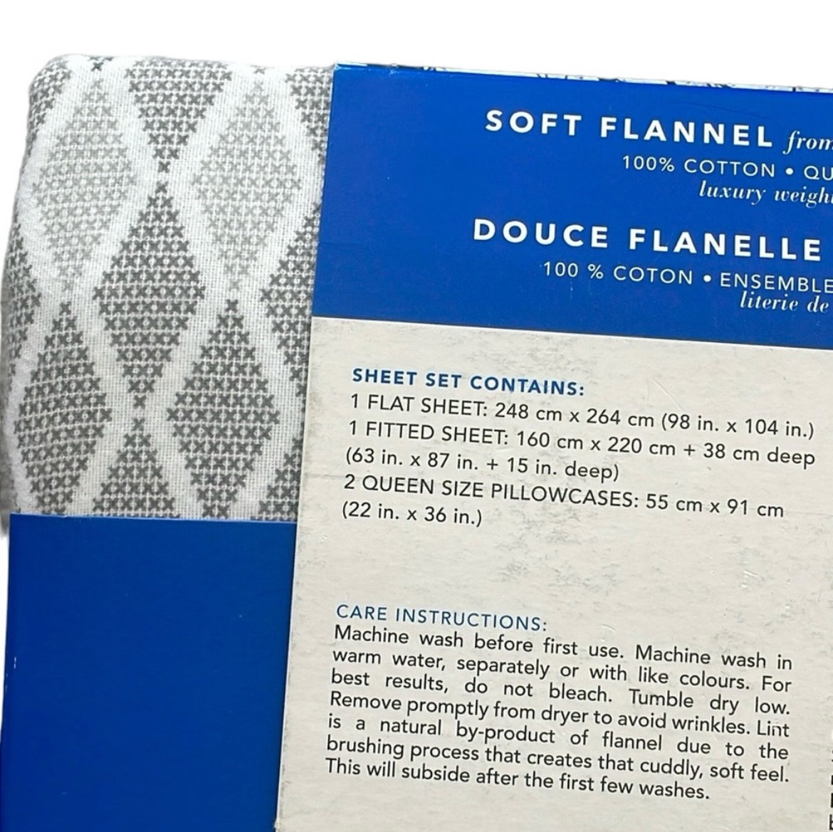 Portuguese Soft Flannel - Queen Sheet Set luxury weight bedding