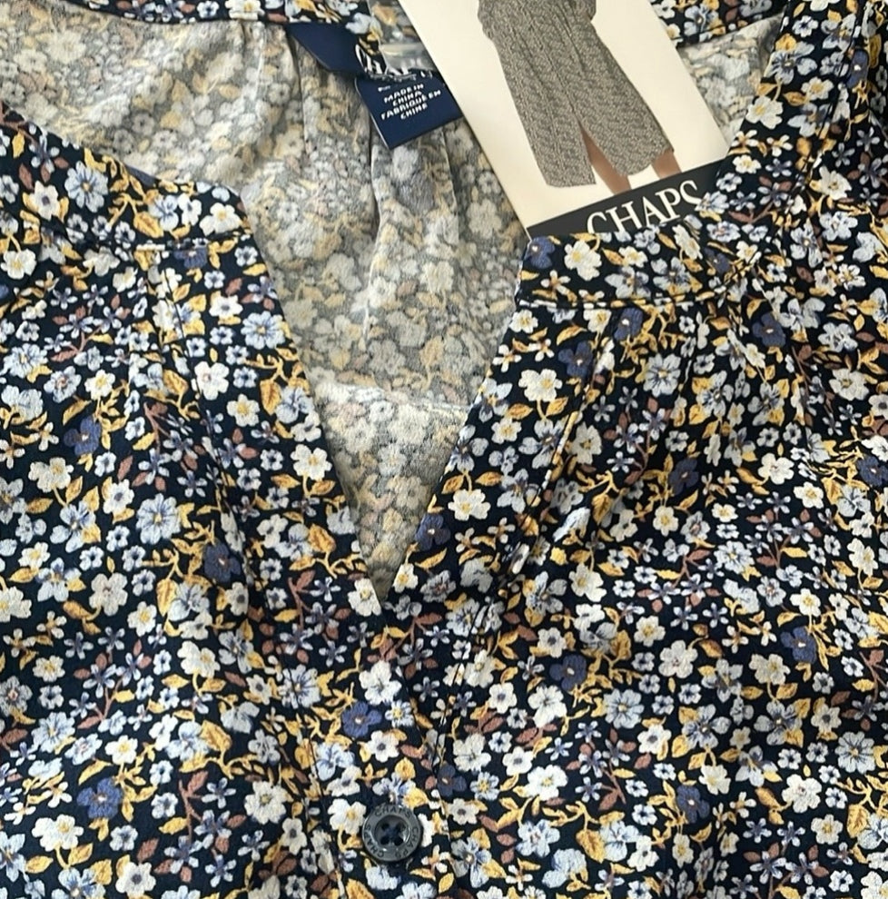 Chaps - Ladies' Button Front Midi Dress