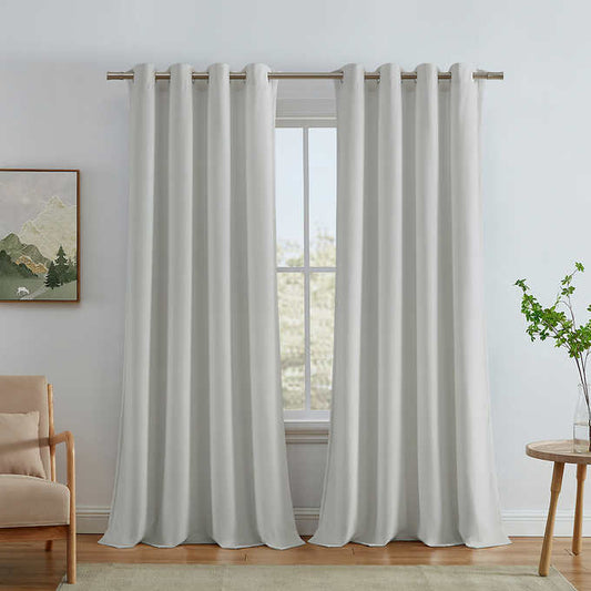 SUN+BLK Velvet Collection Room Darkening Curtain Panel, 2-Panel