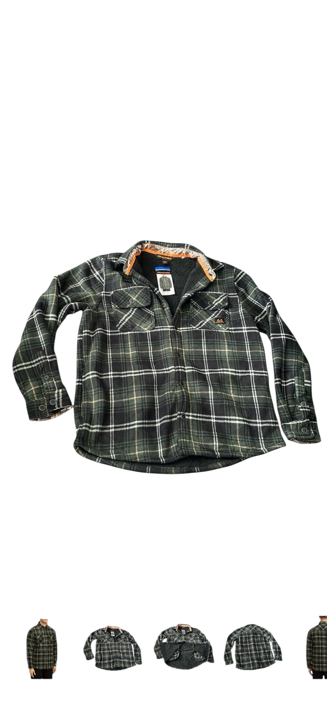 Realtree - Men's Sherpa Lined Shirt Jacket