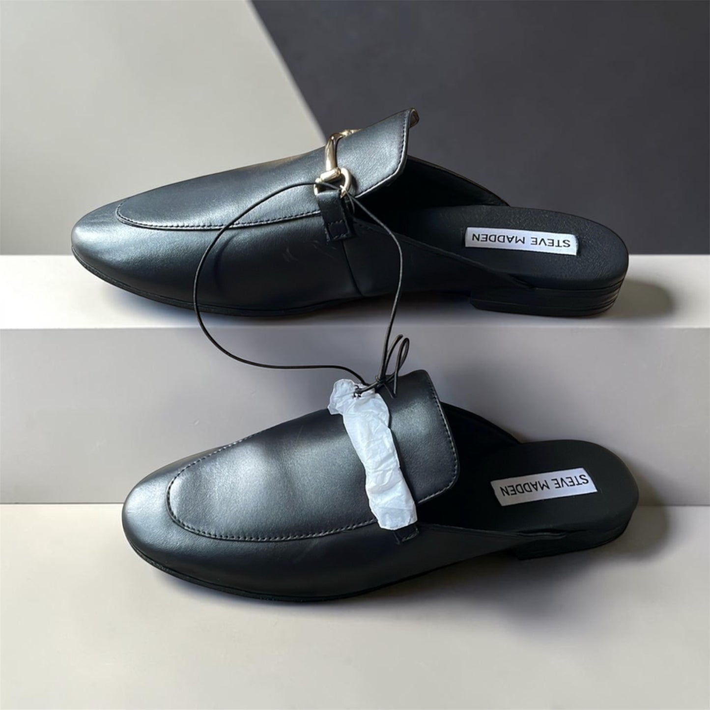 Steve Madden Women’s Leather Loafer Mules
