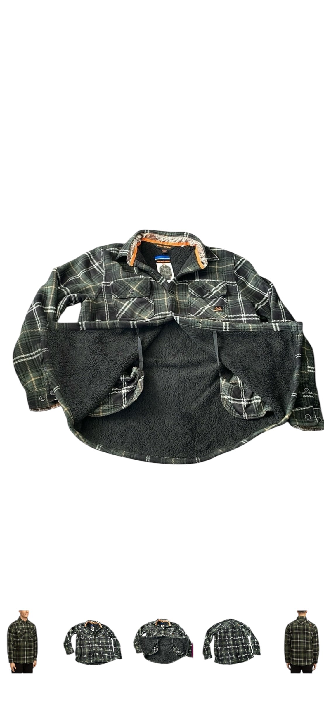 Realtree - Men's Sherpa Lined Shirt Jacket