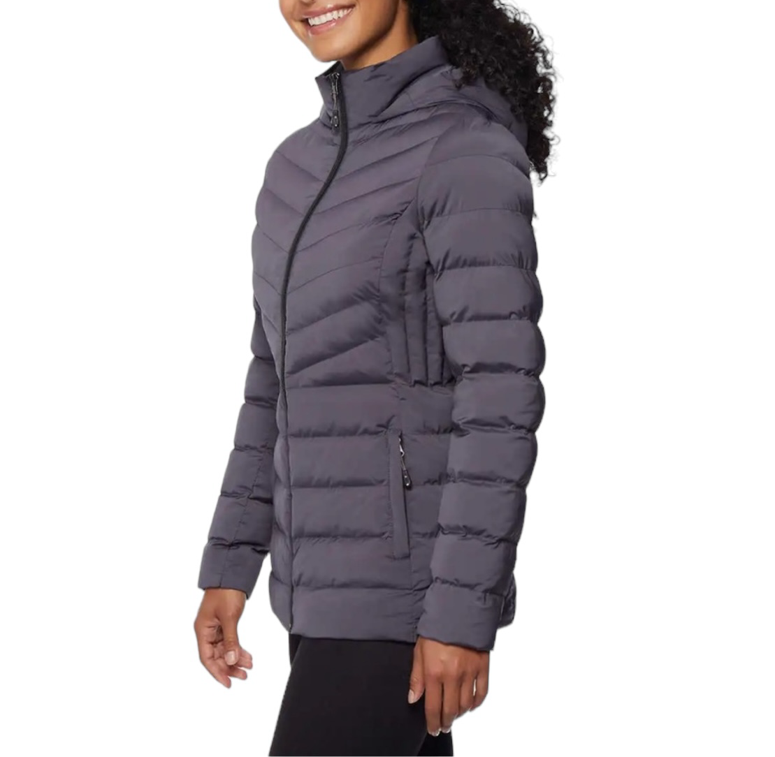 32 Degrees Heat - Women's Hooded 4-Way Stretch  Puffer Jacket