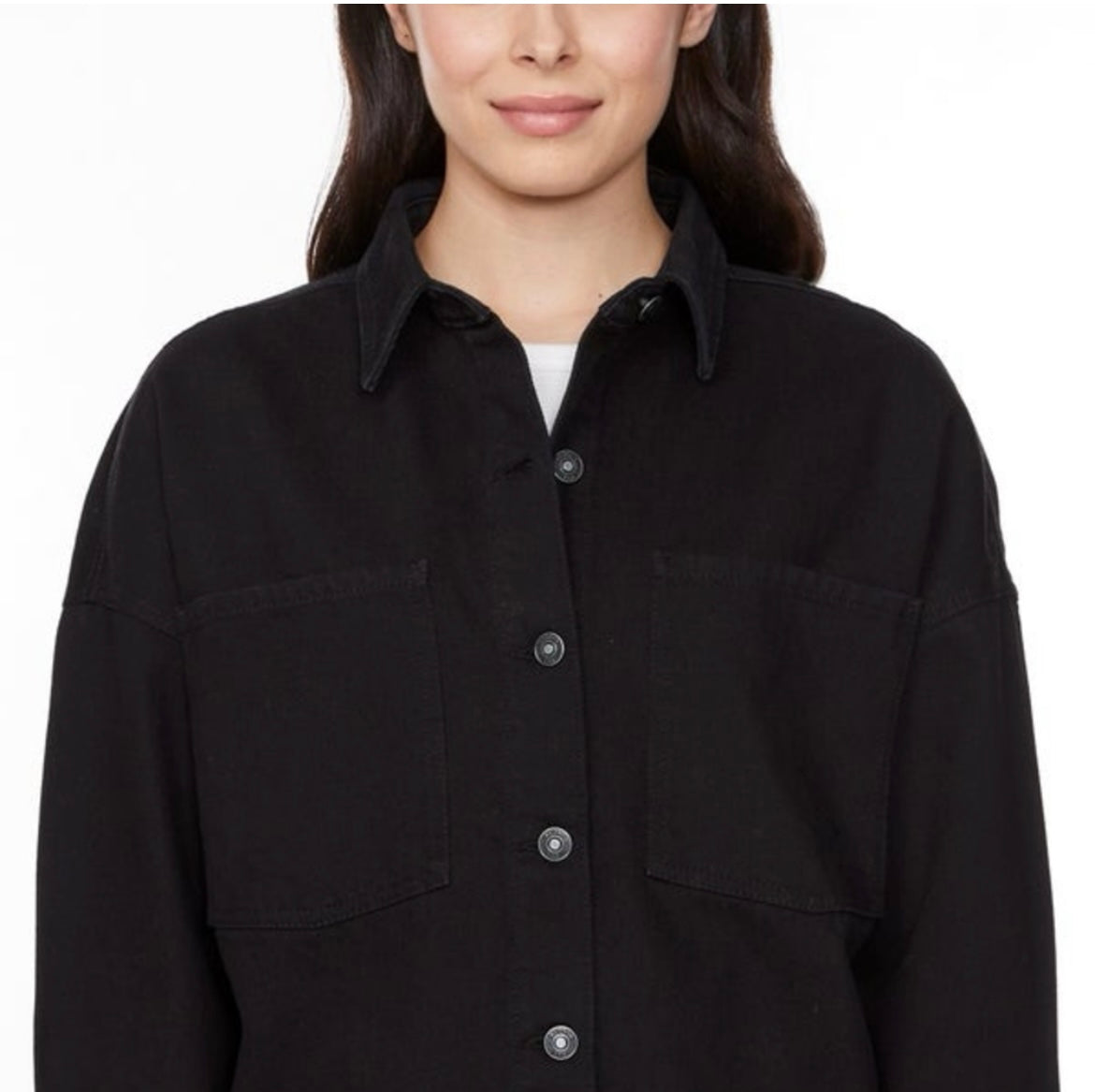 Hudson - Women's  Denim Shacket / Shirt Jacket