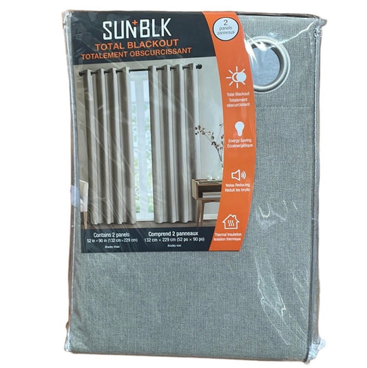 SUN+BLK - 2 Panel Total Blackout Curtains