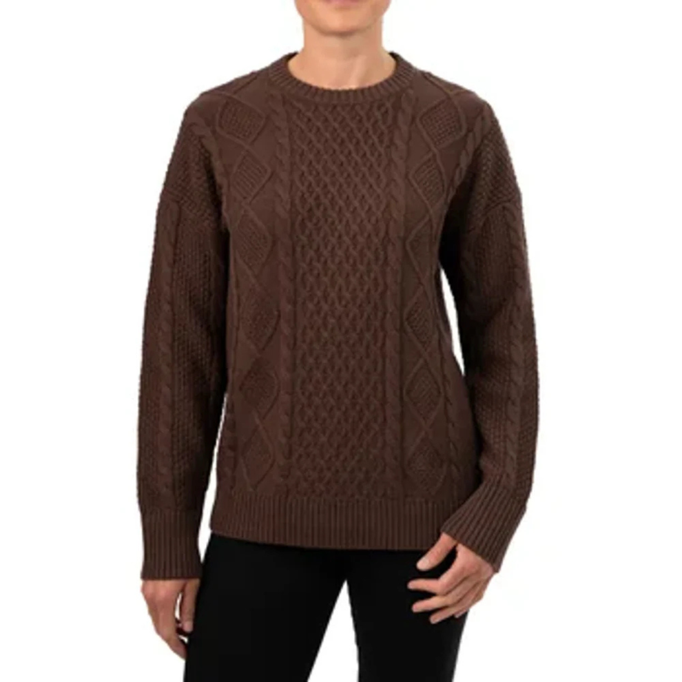 KERSH - Women's Merino Cable Sweater