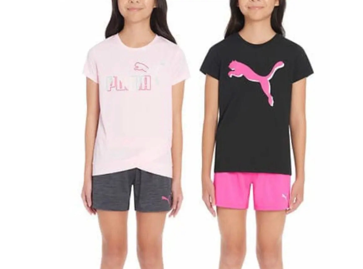 Puma - Girls’ 4 Pc Set ( Shorts & Shirts )